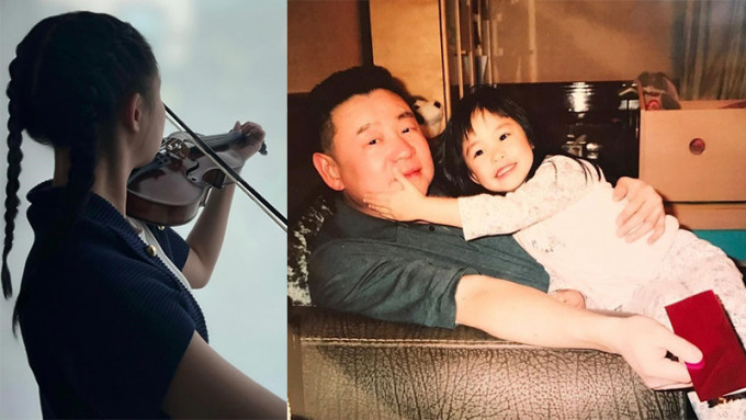 大刘女儿刘秀盈劈腿Pose拉小提琴  同时展示两项才华音乐细胞强劲