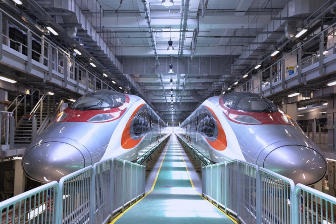 高鐵香港段列車的主樑架構鋁材被揭由神戶製鋼生產。《傳真社》圖片