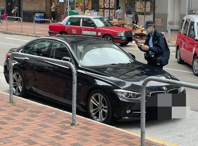 荃湾警区加强打击违泊。警方图片