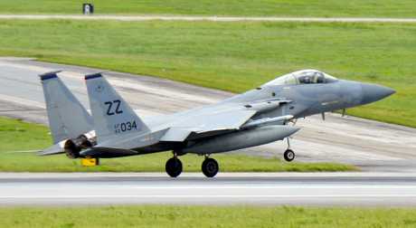美军F-15战机。AP