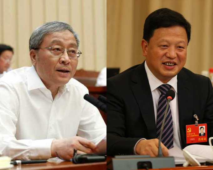財政部原副部長張少春(左)和貴州前常務副省長王曉光(右)，被中紀委宣布開除黨籍和公職。