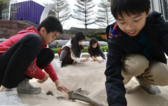 华懋集团「如心园」木化石公园今日举办开放典礼。陈极彰摄