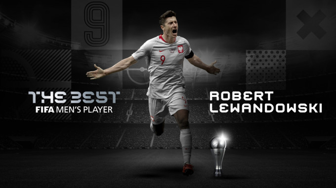 羅拔利雲度夫斯基首次當選FIFA最佳男足球員。網上圖片