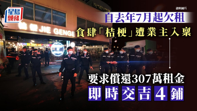 食肆「桔梗」（Jie Genge）被指自去年7月起欠租。資料圖片
