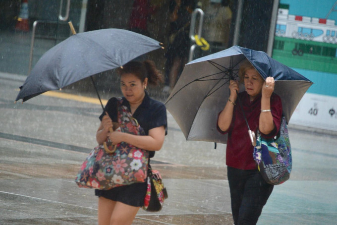 天文台预测本港地区今日多云，有骤雨及几阵雷暴。