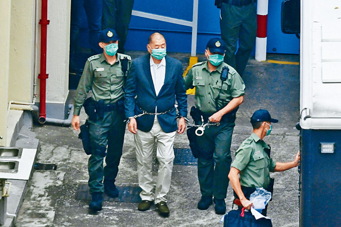 壹传媒创办人黎智英早前被终审法院撤销保释。