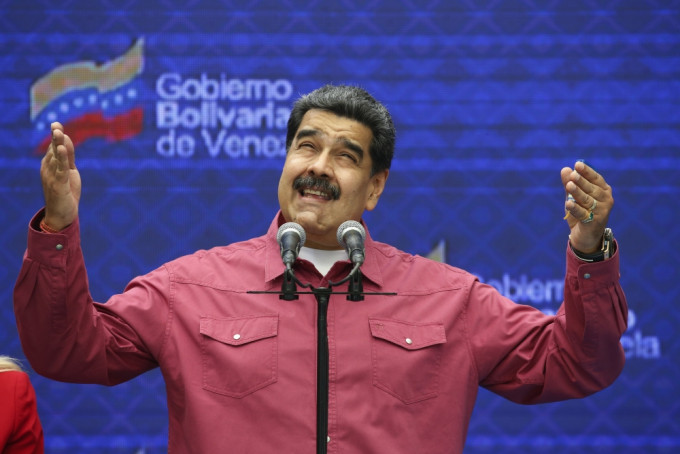 馬杜羅宣佈執政黨聯盟贏得國會選舉。ap圖