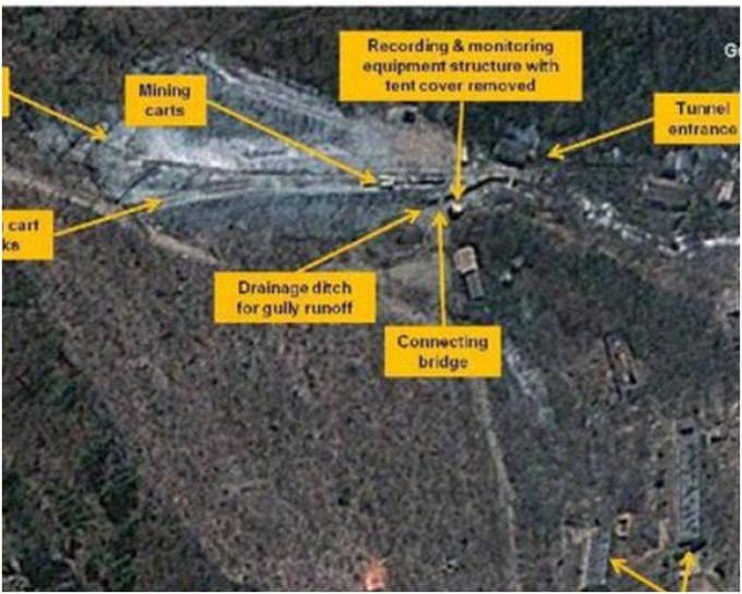 北韩北部丰溪里核试场。网图