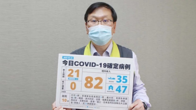 台湾今天新増21宗新冠本土确诊。网上图片