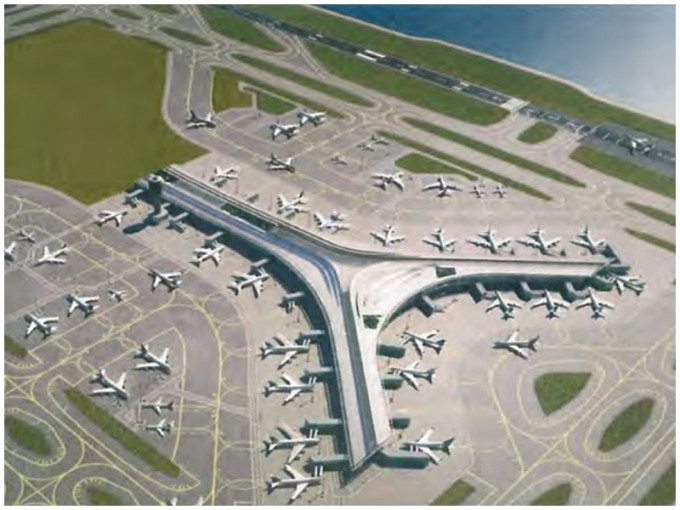 机场三跑构想图。