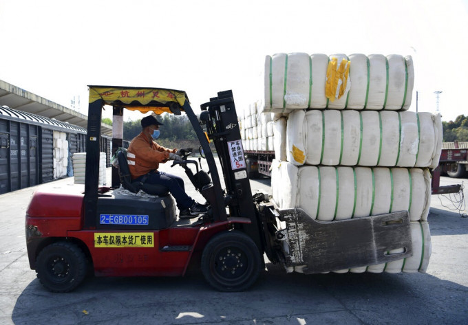 新疆棉花被指涉及強迫勞動。AP圖片
