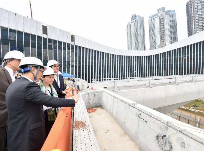 林鄭月娥視察蓮塘╱香園圍口岸工程。政府新聞處圖片