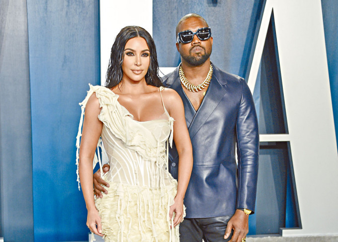 Kanye和Kim 2月入紙離婚，男方已有新歡。