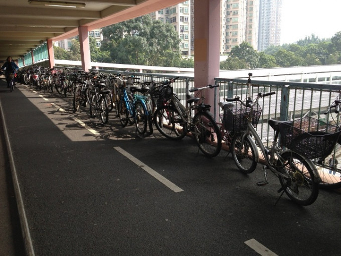 本港多区都有单车违泊情况。资料图片