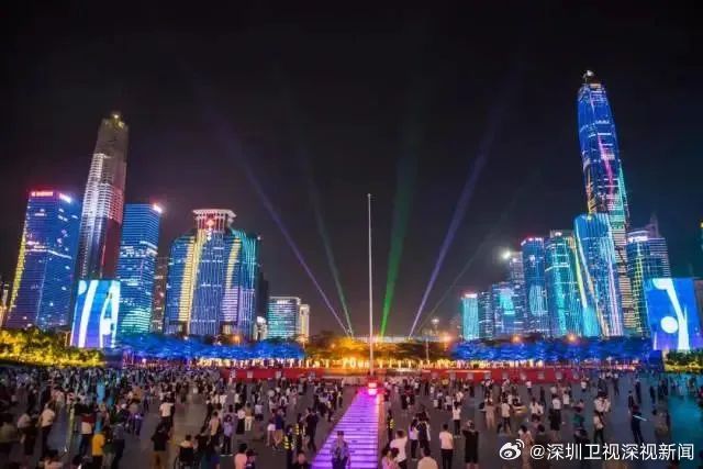 深圳福田市中心将于中秋国庆期间举行特别灯光秀。