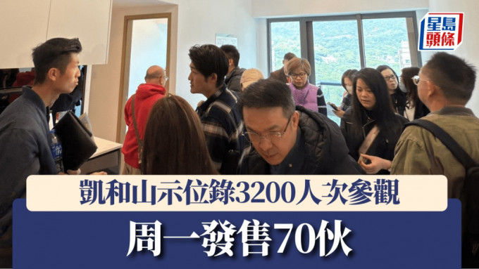 凯和山示位录3200人次参观，周一发售70伙。