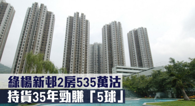 绿杨新邨2房535万沽，持货35年劲赚「5球」。