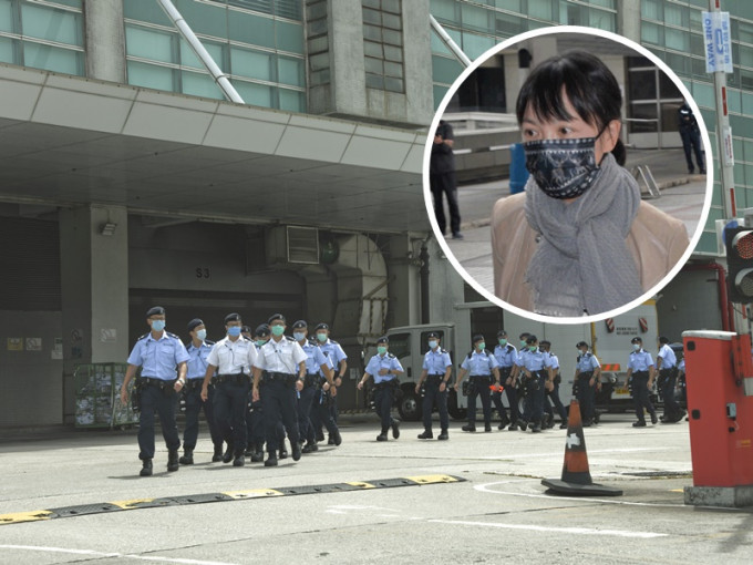 陈沛敏入禀向警追索搜查壹传媒大楼造成的损失。资料图片