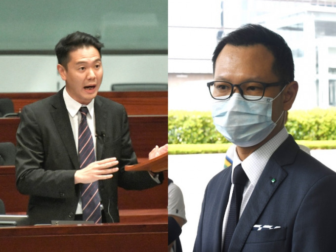 周浩鼎（左）批评郭荣铿（右）「恶贯满盈」。资料图片