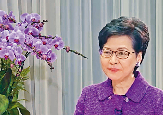 林鄭月娥接受內地媒體訪問時表示，對於中央完善香港特區選舉制度感「圓滿」。