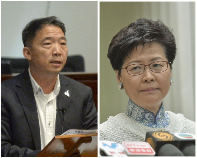 胡志偉(左)提出削減林鄭月娥(右)全年薪酬開支的修正案率先被否決。資料圖片