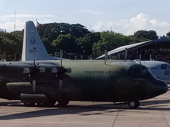 菲律賓軍方高層證實一架軍機失事墜毀。網圖