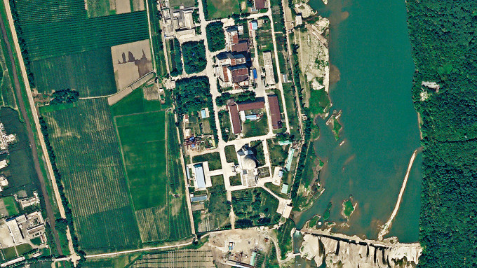 上月二十七日衞星图片可见北韩宁边核设施。