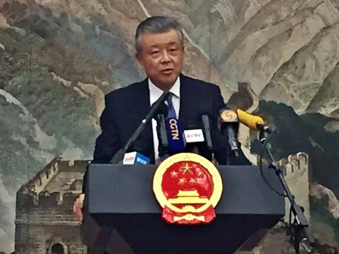 劉曉明指香港事件不會損害中國國際聲譽。資料圖片
