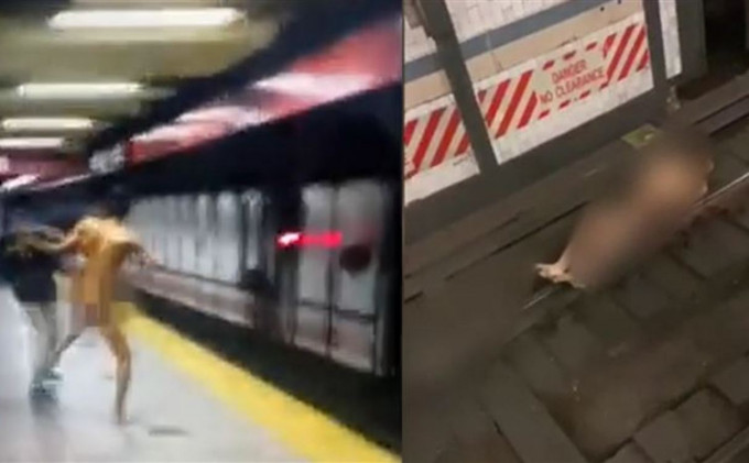 紐約一名精神病患者於地鐵站先後攻擊2名乘客。網圖
