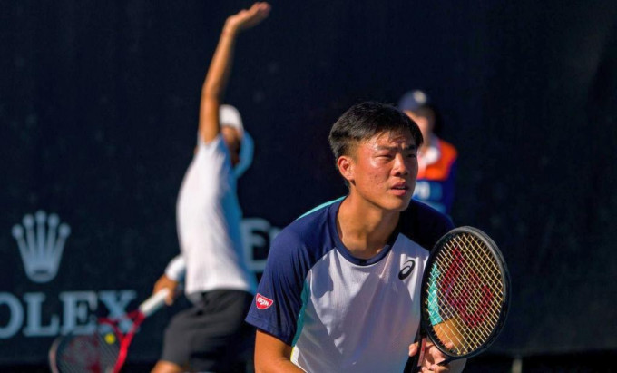 黃澤林打入澳網青少年組雙打決賽。 香港網球總會圖片