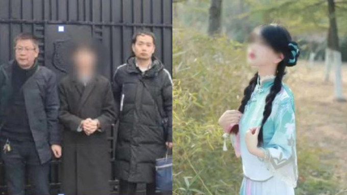 上海男子王某(左圖中)，在網上偷相扮萌女，騙取小朱信任。