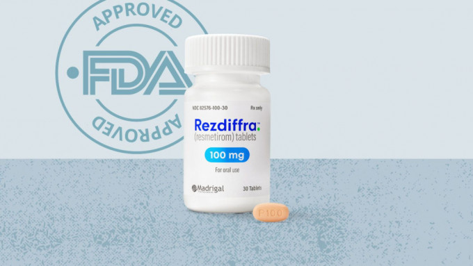 FDA批准的直接治療脂肪肝藥物Rezdiffra。Madrigal圖片