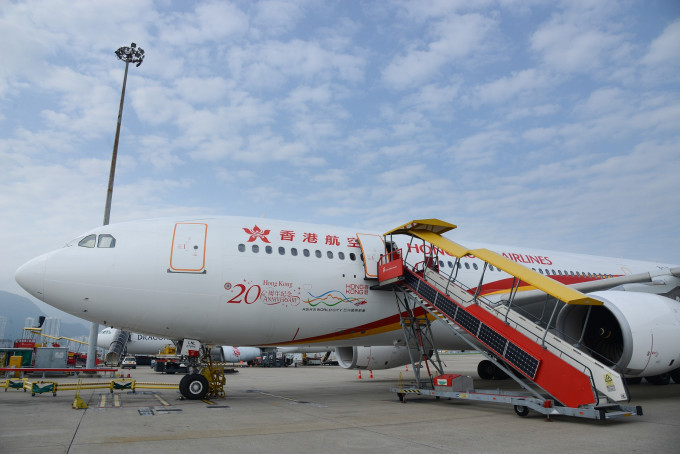 民航處要求香港航空盡快提交詳細報告，並檢查所有飛機。　資料圖片