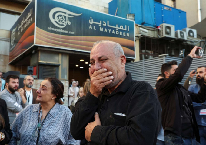 黎巴嫩频道马雅丁电视台，指该台两名记者周二在黎巴嫩南部遭以军空袭期间丧生。网上图片