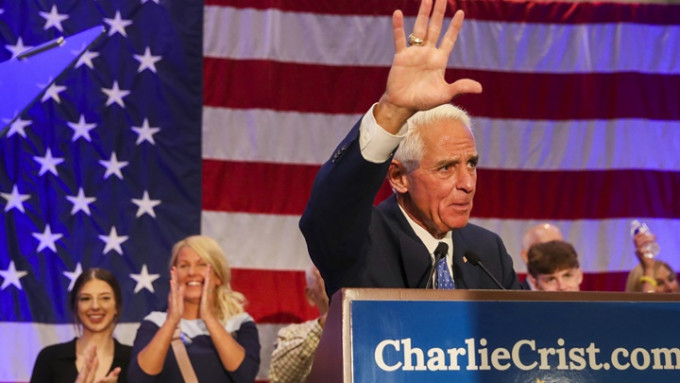 民主黨提名克里斯特11月出選佛羅里達州州長。AP資料圖片