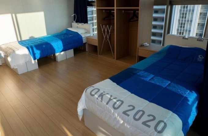 东京奥运纸板床有机会用作病床。网上图片
