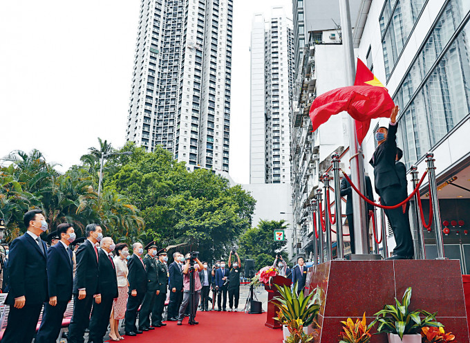 驻港国安公署办公楼开幕启用。