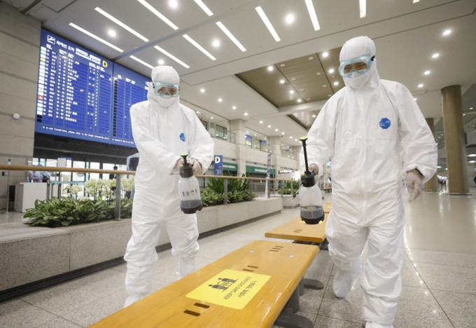 南韓再增兩宗變種新冠病毒感染。ap圖