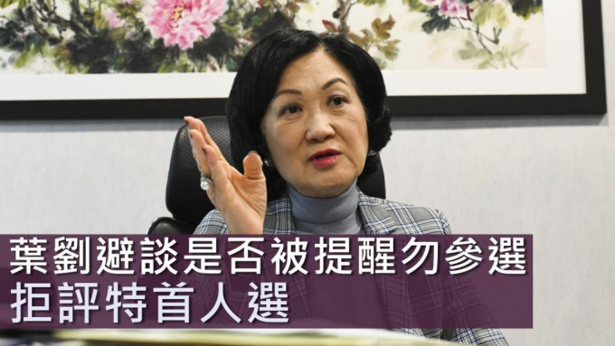 行政会议成员、新民党主席叶刘淑仪。资料图片