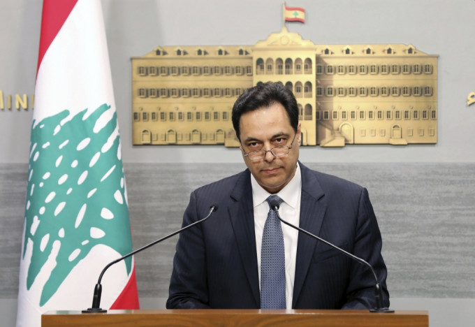 黎巴嫩總理迪亞布（Hassan Diab）。AP圖片