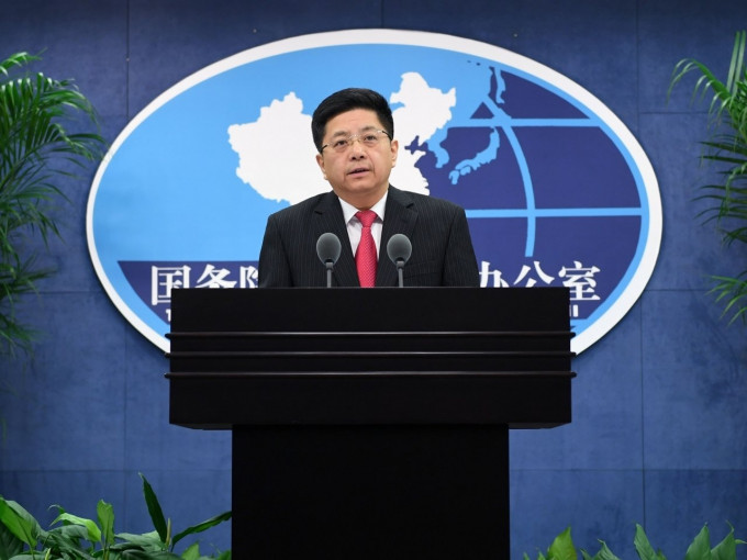 国台办发言人马晓光批评，台湾民进党当局企图破坏香港的繁荣稳定。 新华社图片