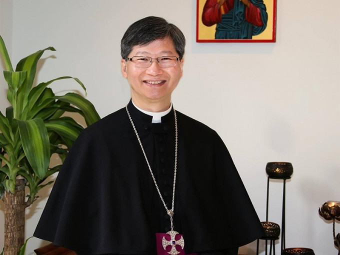 香港圣公会大主教陈讴明向市民发表圣诞文告。资料图片
