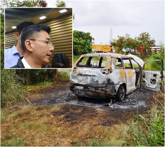 警方在米埔发现烧车