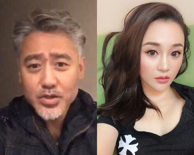 內地男星吳秀波（左）去年與女星陳昱霖爆出婚外情，事隔一年他終於「蒲頭」拍祝福片。