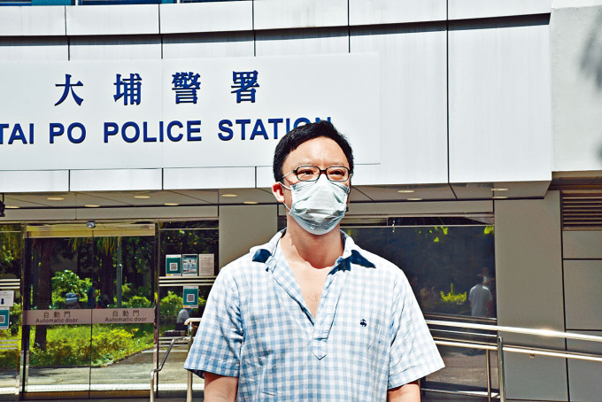 前年七月二十七日「光復元朗」發起人鍾健平昨到警署被拘捕。