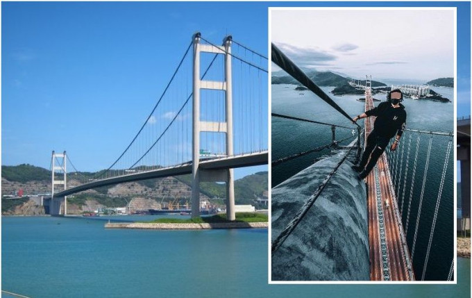 其中一名青年事後在其Instagram上載登上大橋照片。Instagram