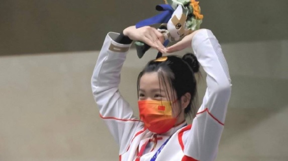 中國女神槍手楊倩繼東京奧運後，再於全運奪金。網上圖片