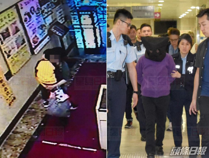 女被告简桂芳(右)事后被捕。资料图片