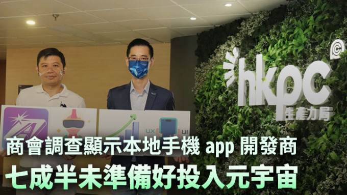香港无线科技商会调查指，七成半受访的本港手机app开发商未准备好投入元宇宙。
