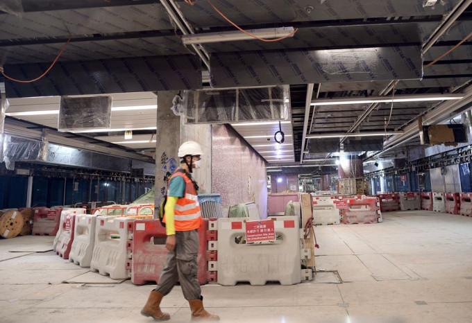 路政署公布沙中线红磡站扩建工程月台层板的钢筋螺丝帽的最新检测结果。资料图片